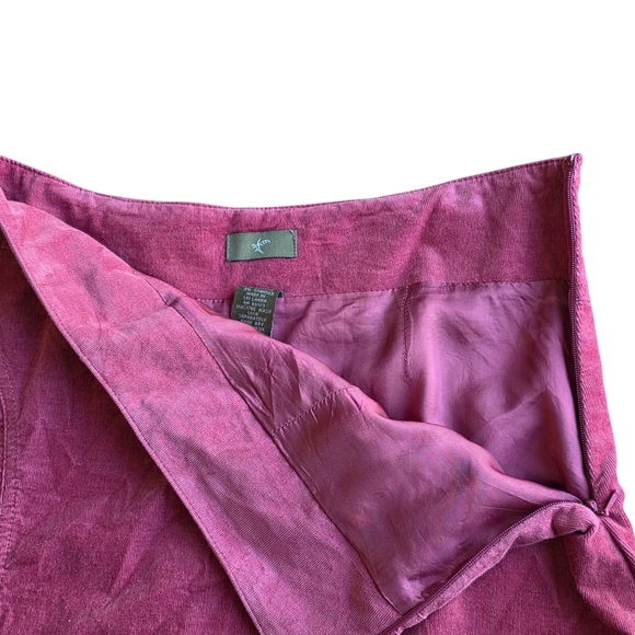Anthropologie Fei Dusty Red A Line Midi Zip Skirt Size 4 - Picture 2 of 6